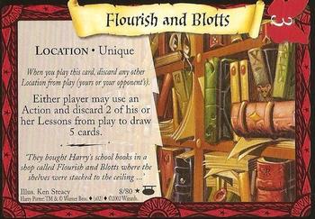 2002 Wizards Harry Potter Diagon Alley TCG #8 Flourish and Blotts Front