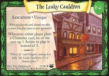 2002 Wizards Harry Potter Diagon Alley TCG #27 The Leaky Cauldron Front