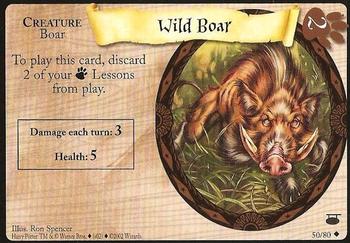 2002 Wizards Harry Potter Diagon Alley TCG #50 Wild Boar Front