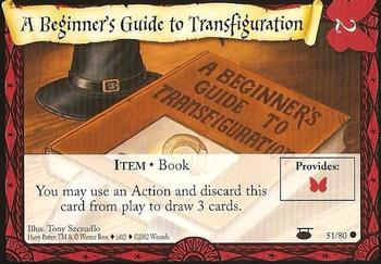 2002 Wizards Harry Potter Diagon Alley TCG #51 A Beginner's Guide to Transfiguration Front