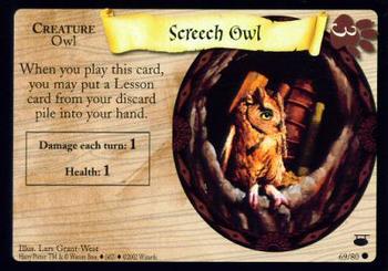 2002 Wizards Harry Potter Diagon Alley TCG #69 Screech Owl Front