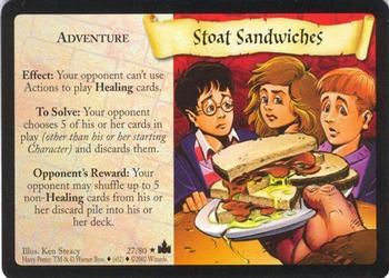 2002 Wizards Harry Potter Adventures at Hogwarts TCG #27 Stoat Sandwiches Front