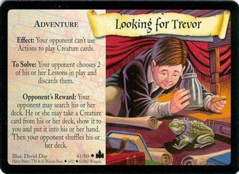 2002 Wizards Harry Potter Adventures at Hogwarts TCG #41 Looking for Trevor Front