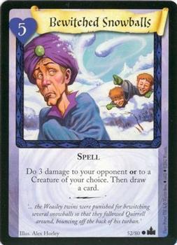 2002 Wizards Harry Potter Adventures at Hogwarts TCG #52 Bewitched Snowballs Front