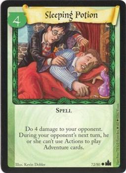 2002 Wizards Harry Potter Adventures at Hogwarts TCG #72 Sleeping Potion Front