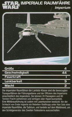 2013 Top Trumps Specials Star Wars Starships (German) #NNO Imperial Shuttle Front