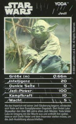 2012 Top Trumps Specials Star Wars Episodes IV-VI (German) #NNO Yoda Front