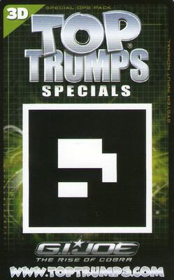 2009 Top Trumps Specials G.I. Joe The Rise of Cobra #NNO Ripcord Back
