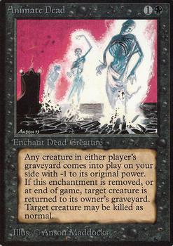 1993 Magic the Gathering Alpha #NNO Animate Dead Front
