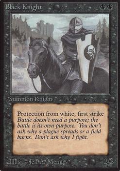 1993 Magic the Gathering Alpha #NNO Black Knight Front