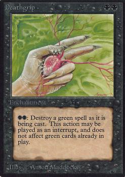 1993 Magic the Gathering Alpha #NNO Deathgrip Front