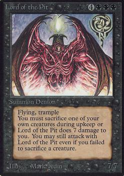 1993 Magic the Gathering Alpha #NNO Lord of the Pit Front