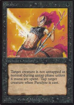1993 Magic the Gathering Alpha #NNO Paralyze Front