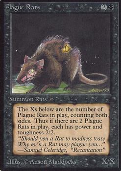 1993 Magic the Gathering Alpha #NNO Plague Rats Front