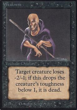 1993 Magic the Gathering Alpha #NNO Weakness Front