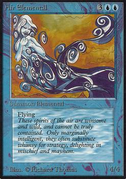 1993 Magic the Gathering Alpha #NNO Air Elemental Front