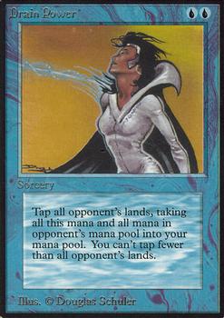 1993 Magic the Gathering Alpha #NNO Drain Power Front