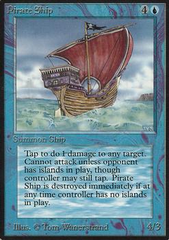 1993 Magic the Gathering Alpha #NNO Pirate Ship Front