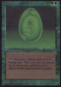 1993 Magic the Gathering Alpha #NNO Lifeforce Front