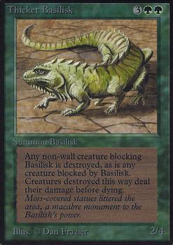 1993 Magic the Gathering Alpha #NNO Thicket Basilisk Front