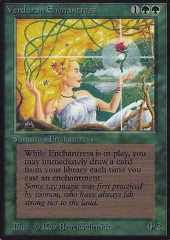 1993 Magic the Gathering Alpha #NNO Verduran Enchantress Front