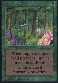 1993 Magic the Gathering Alpha #NNO Wild Growth Front