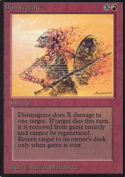 1993 Magic the Gathering Alpha #NNO Disintegrate Front