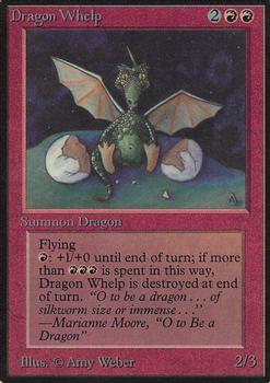1993 Magic the Gathering Alpha #NNO Dragon Whelp Front
