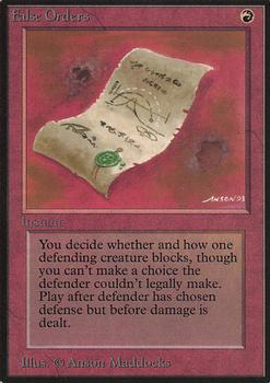 1993 Magic the Gathering Alpha #NNO False Orders Front