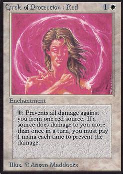 1993 Magic the Gathering Alpha #NNO Circle of Protection: Red Front