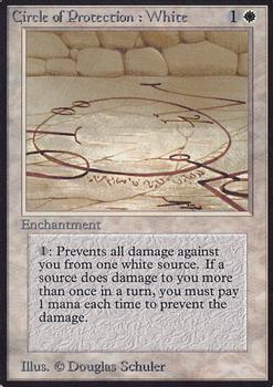 1993 Magic the Gathering Alpha #NNO Circle of Protection: White Front