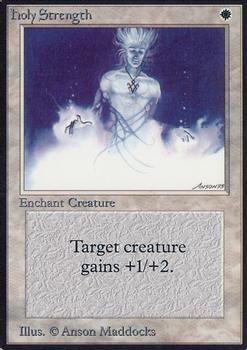1993 Magic the Gathering Alpha #NNO Holy Strength Front
