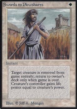 1993 Magic the Gathering Alpha #NNO Swords to Plowshares Front