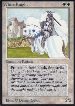 1993 Magic the Gathering Alpha #NNO White Knight Front