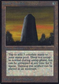1993 Magic the Gathering Alpha #NNO Basalt Monolith Front
