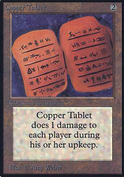 1993 Magic the Gathering Alpha #NNO Copper Tablet Front