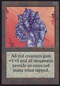 1993 Magic the Gathering Alpha #NNO Gauntlet of Might Front