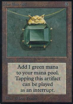 1993 Magic the Gathering Alpha #NNO Mox Emerald Front