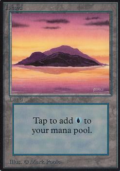 1993 Magic the Gathering Alpha #NNO Island Front