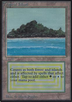 1993 Magic the Gathering Alpha #NNO Tropical Island Front