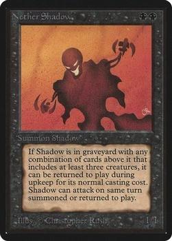 1993 Magic the Gathering Beta #NNO Nether Shadow Front