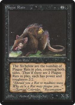 1993 Magic the Gathering Beta #NNO Plague Rats Front