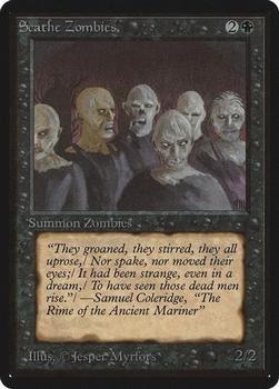 1993 Magic the Gathering Beta #NNO Scathe Zombies Front