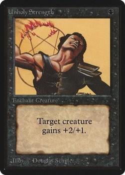 1993 Magic the Gathering Beta #NNO Unholy Strength Front