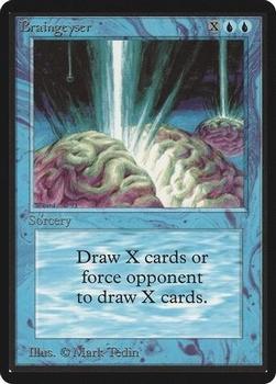 1993 Magic the Gathering Beta #NNO Braingeyser Front