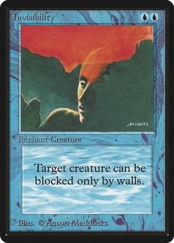 1993 Magic the Gathering Beta #NNO Invisibility Front