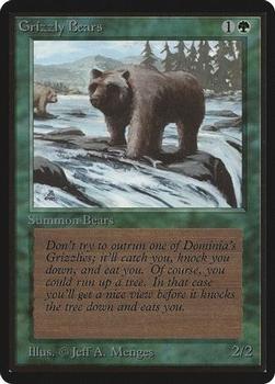 1993 Magic the Gathering Beta #NNO Grizzly Bears Front