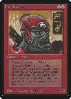 1993 Magic the Gathering Beta #NNO Ironclaw Orcs Front