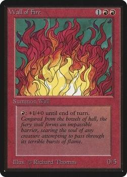 1993 Magic the Gathering Beta #NNO Wall of Fire Front
