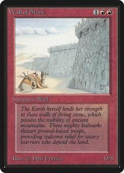 1993 Magic the Gathering Beta #NNO Wall of Stone Front